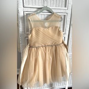 Buttery champagne dance party dress little girls size 5